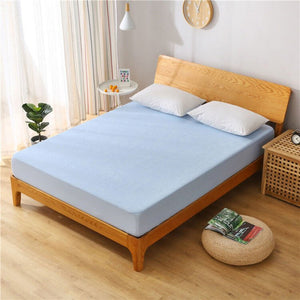Silk Bamboo Fitted Sheet , Waterproof Mattress Cover - KnitFirst