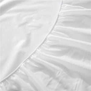Silk Bamboo Fitted Sheet , Waterproof Mattress Cover - KnitFirst