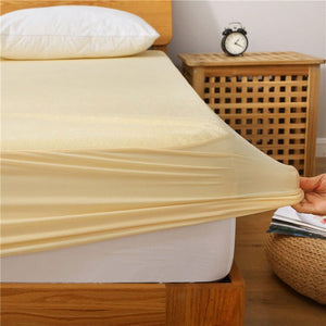 Silk Bamboo Fitted Sheet , Waterproof Mattress Cover - KnitFirst