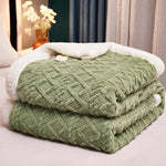 Soft Sherpa Shaggy Throw Blanket - KnitFirst