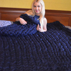 Standard Chunky Knit Blanket - KnitFirst