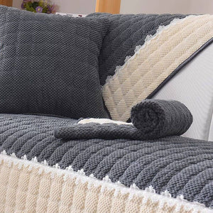 Super Soft Plush Couch Cover, Anti - Slip Sectional Couch Cover, L Shape Sofa Cover - KnitFirst