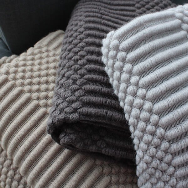 Tassels Knitted Blanket - 60"x70" - KnitFirst