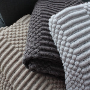 Tassels Knitted Blanket - 60"x70" - KnitFirst