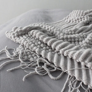 Tassels Knitted Blanket - 60"x70" - KnitFirst