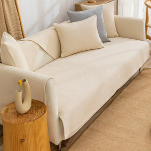 Thick Linen Anti-Slip Couch Protector, Sectional Sofa Cover, Sofa Arm Covers
