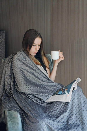 Weighted Blanket I Removable Duvet Cover I Weighted with Premium Glass Beads - KnitFirst