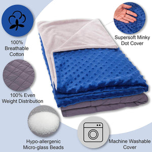 Weighted Blanket I Removable Duvet Cover I Weighted with Premium Glass Beads - KnitFirst
