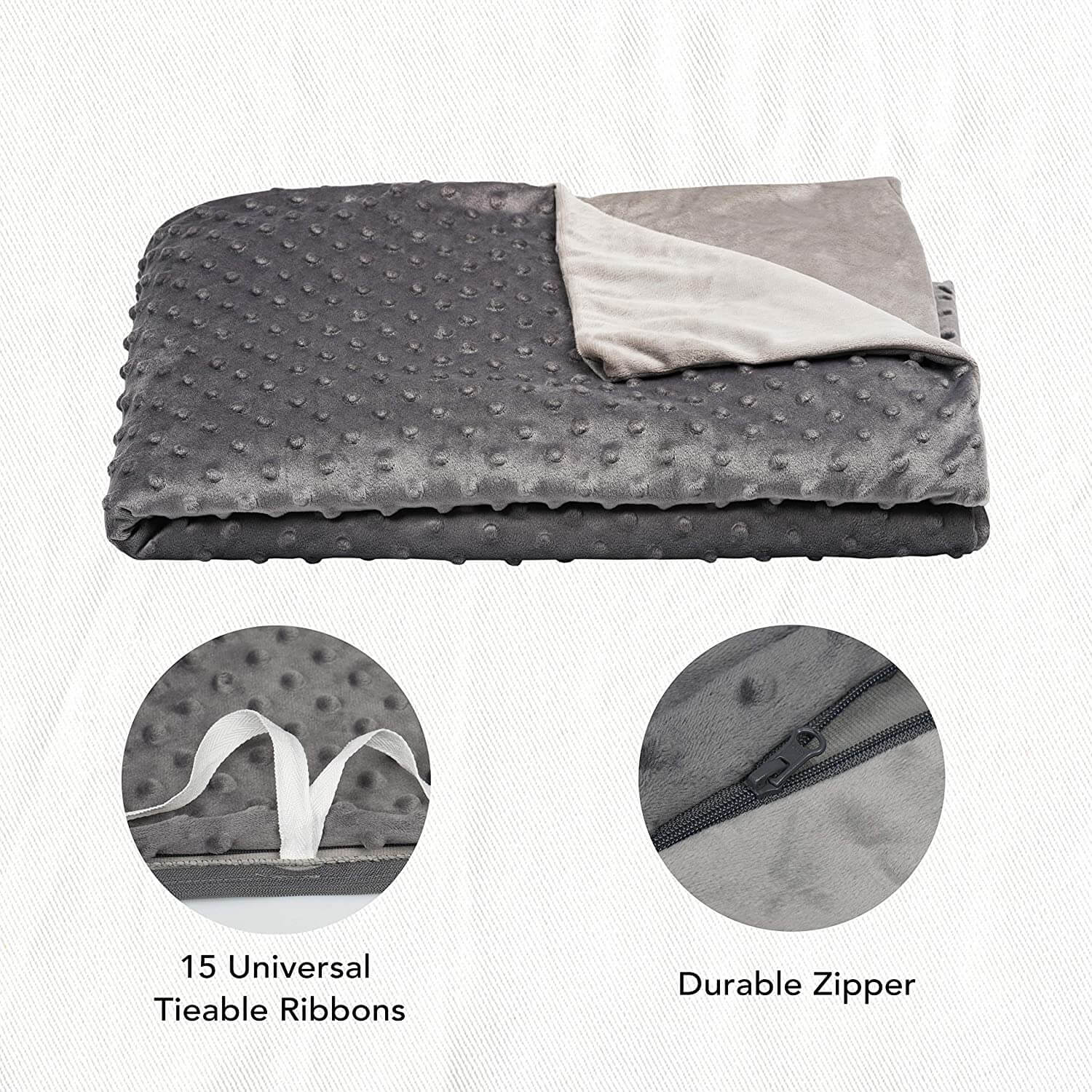 Weighted Blanket I Removable Duvet Cover I Weighted with Premium Glass Beads - KnitFirst