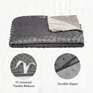 Weighted Blanket I Removable Duvet Cover I Weighted with Premium Glass Beads - KnitFirst