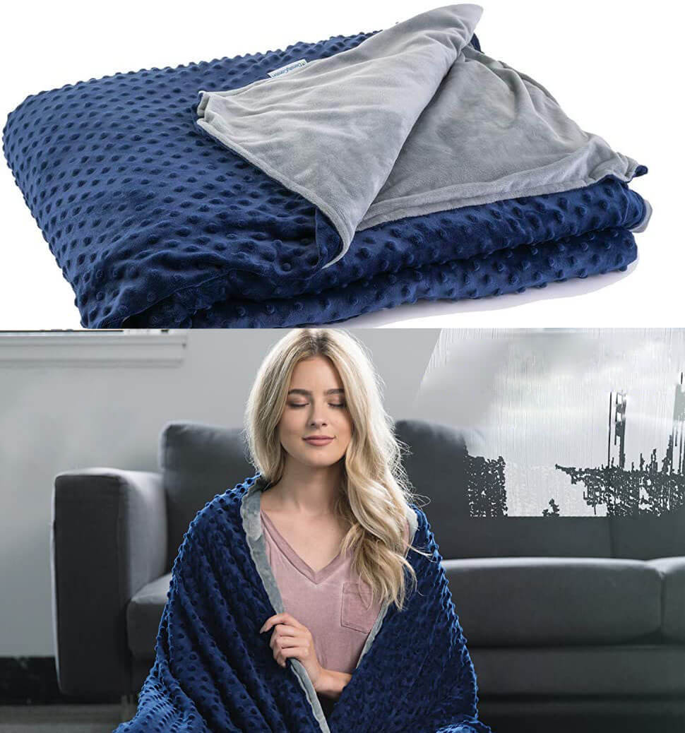 Weighted Blanket I Removable Duvet Cover I Weighted with Premium Glass Beads - KnitFirst