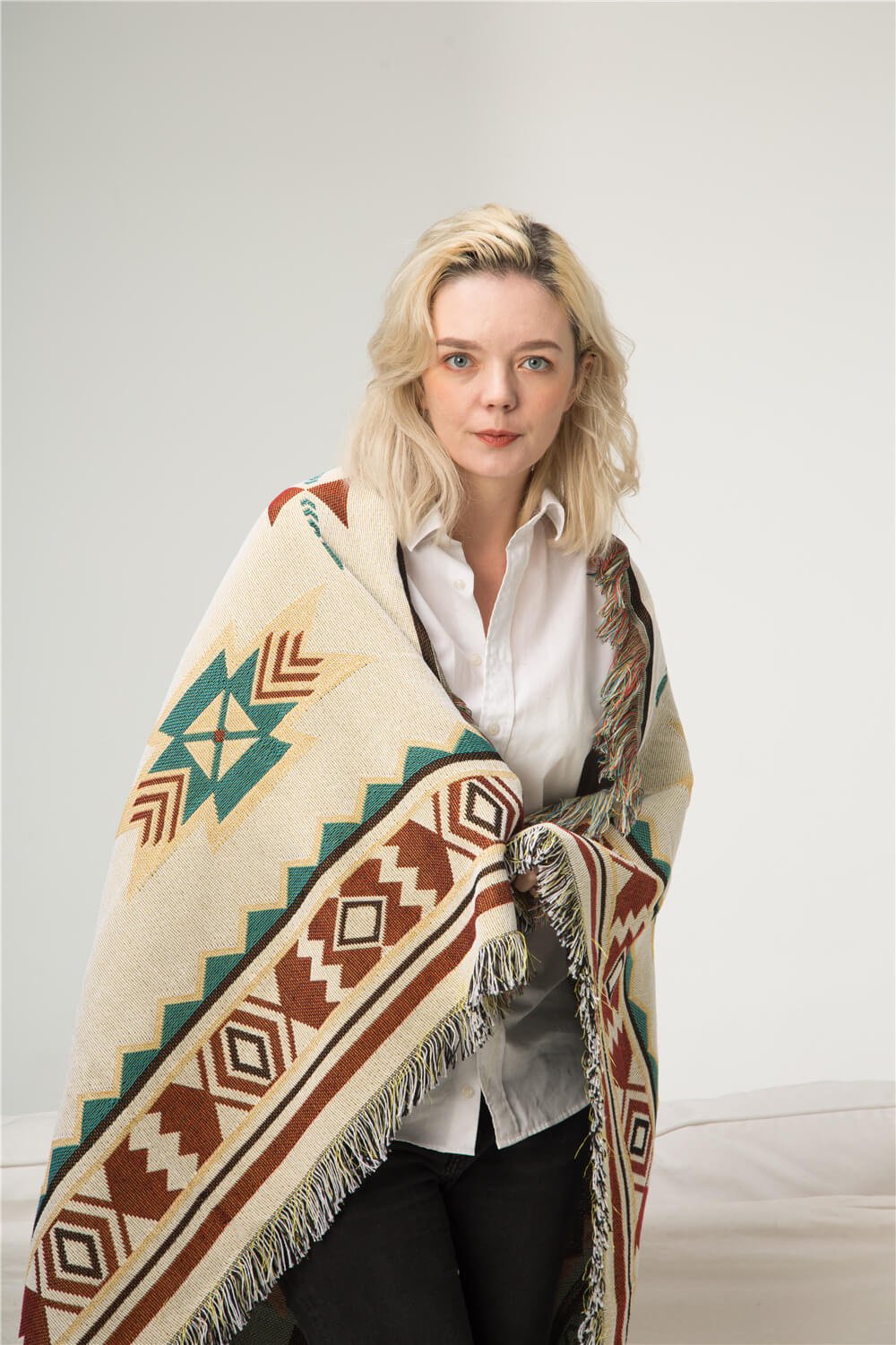 Woven Waffle Throw Blanket - KnitFirst